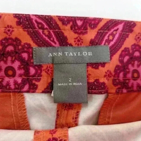 Ann Taylor Pink and Orange Summer Skirt - Picture 3 of 8